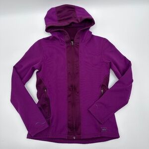 REI Jacket Women XS Purple Full Zip Hoodie Magenta Fleece Pockets Outdoor